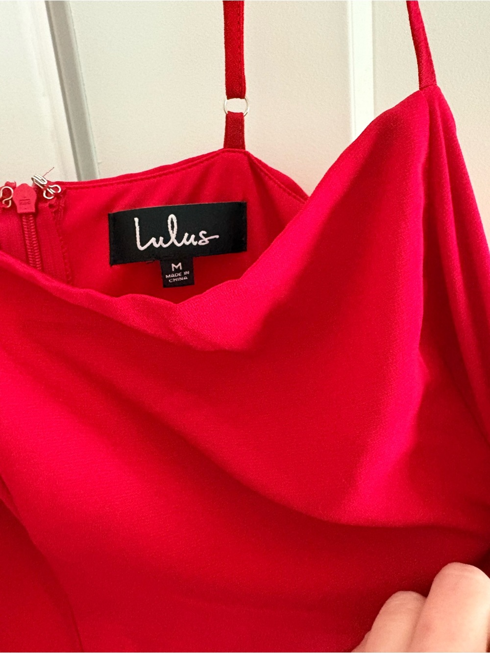 Lulu's Red Ruffle Tiered Spaghetti-Strap Mini Dress - Picture 5 of 5